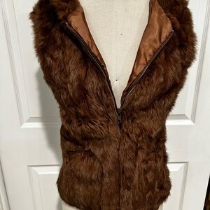 Brown Faux Fur Vest